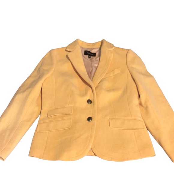TALBOTS SQUASH YELLOW WOOL BLEND BLAZER (8) - Picture 6 of 10
